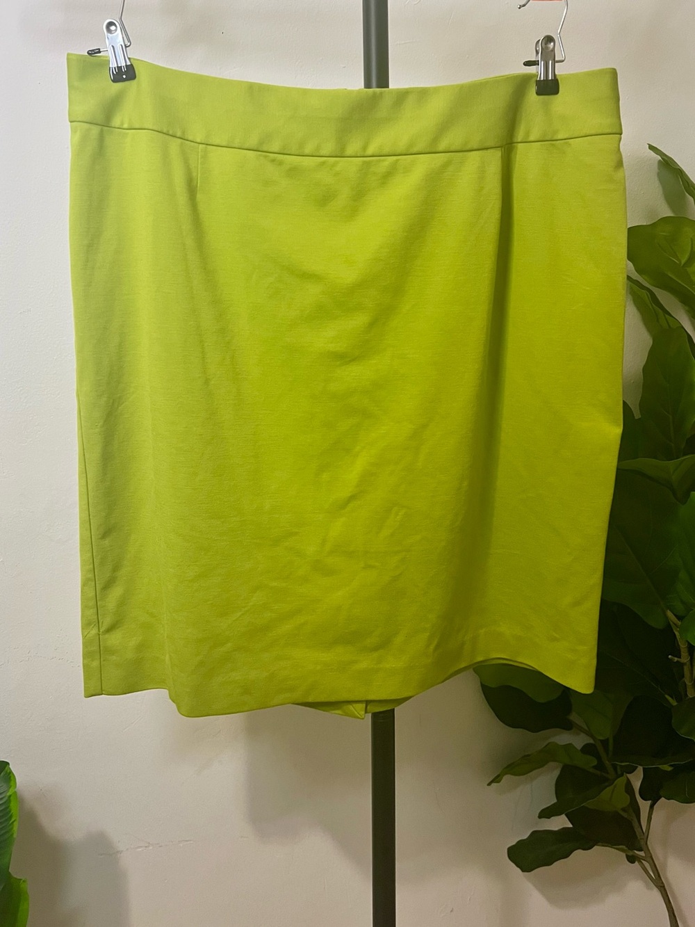 Lane Bryant Lime Green Pencil Skirt Plus Size 22 Stretch Career Office Y2K